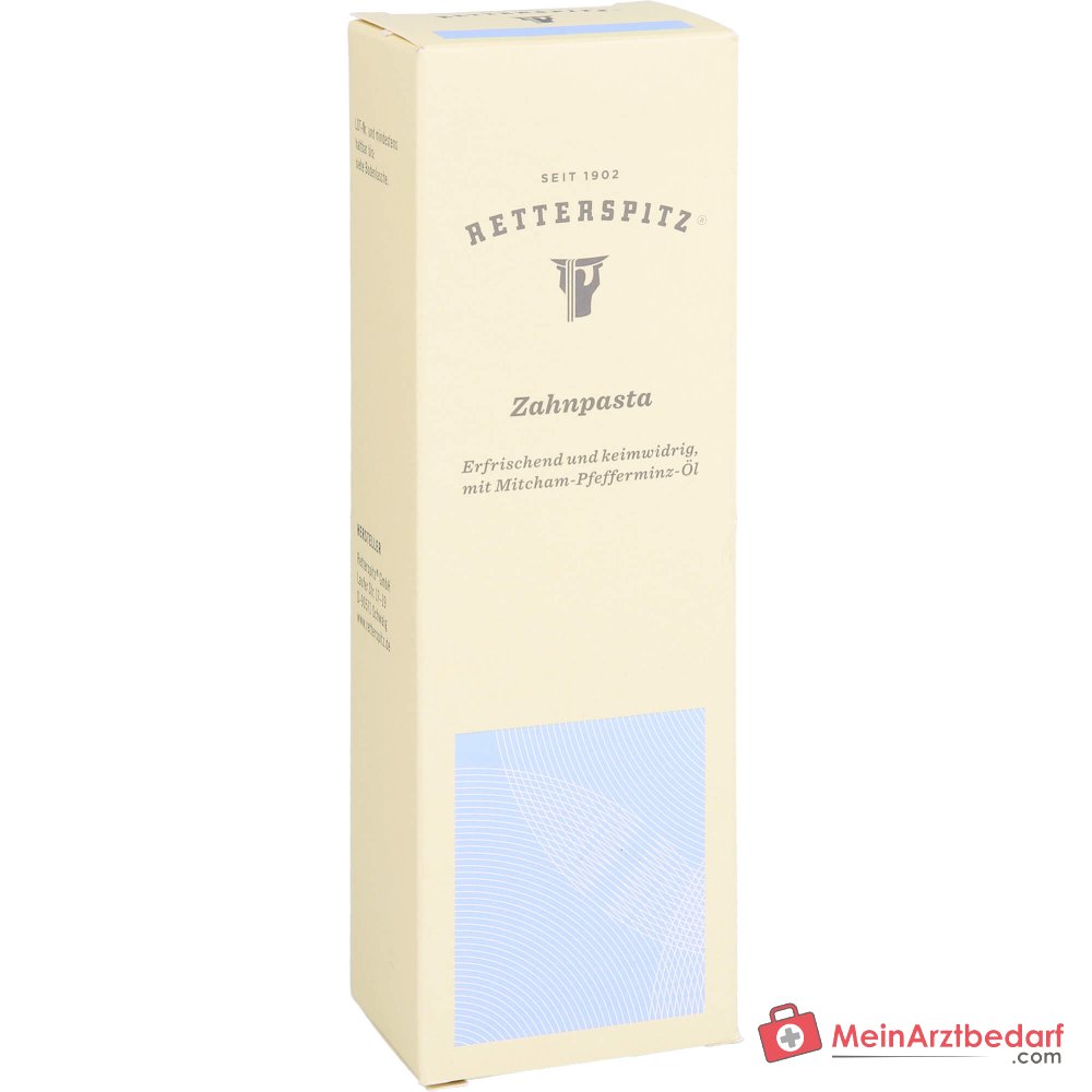 Retterspitz Zahnpasta mit Pfefferminzöl und Meersalz, 75 ml.