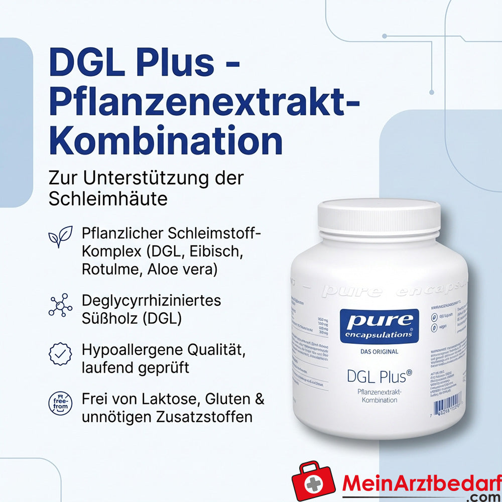 Pure Encapsulations DGL Plus deglycyrrhizierter Süßholz-Extrakt 300 mg Kapseln 60 Stück