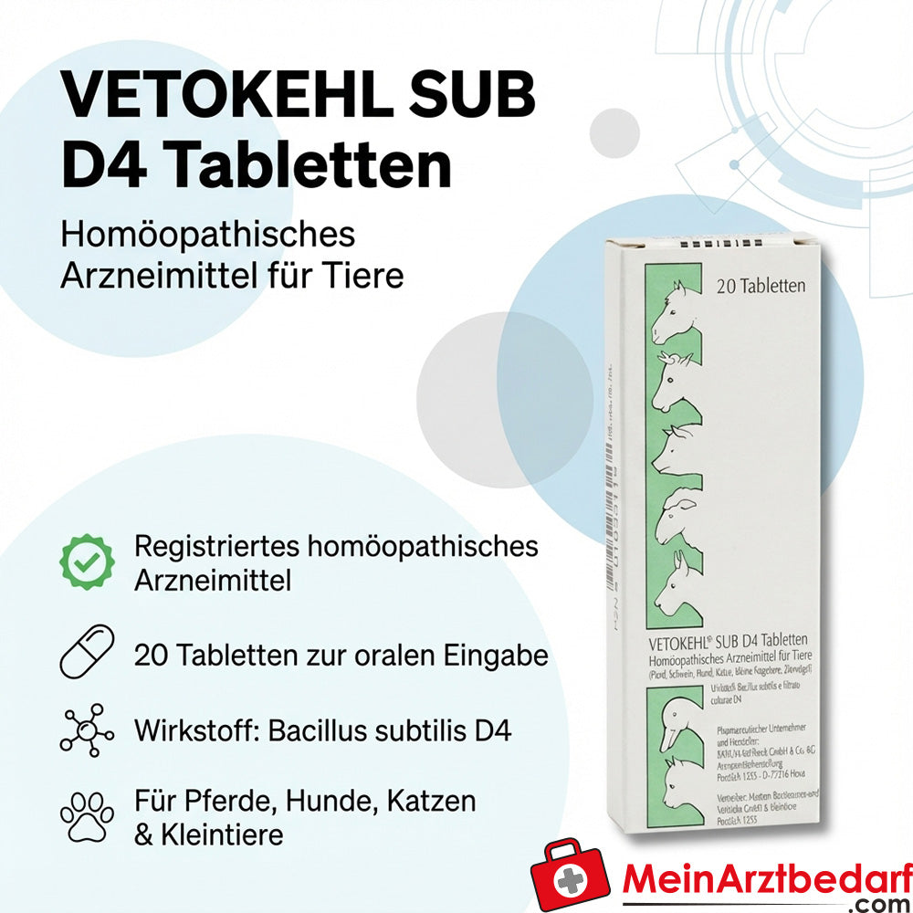Vetokehl Sub D4, 20 ampollas