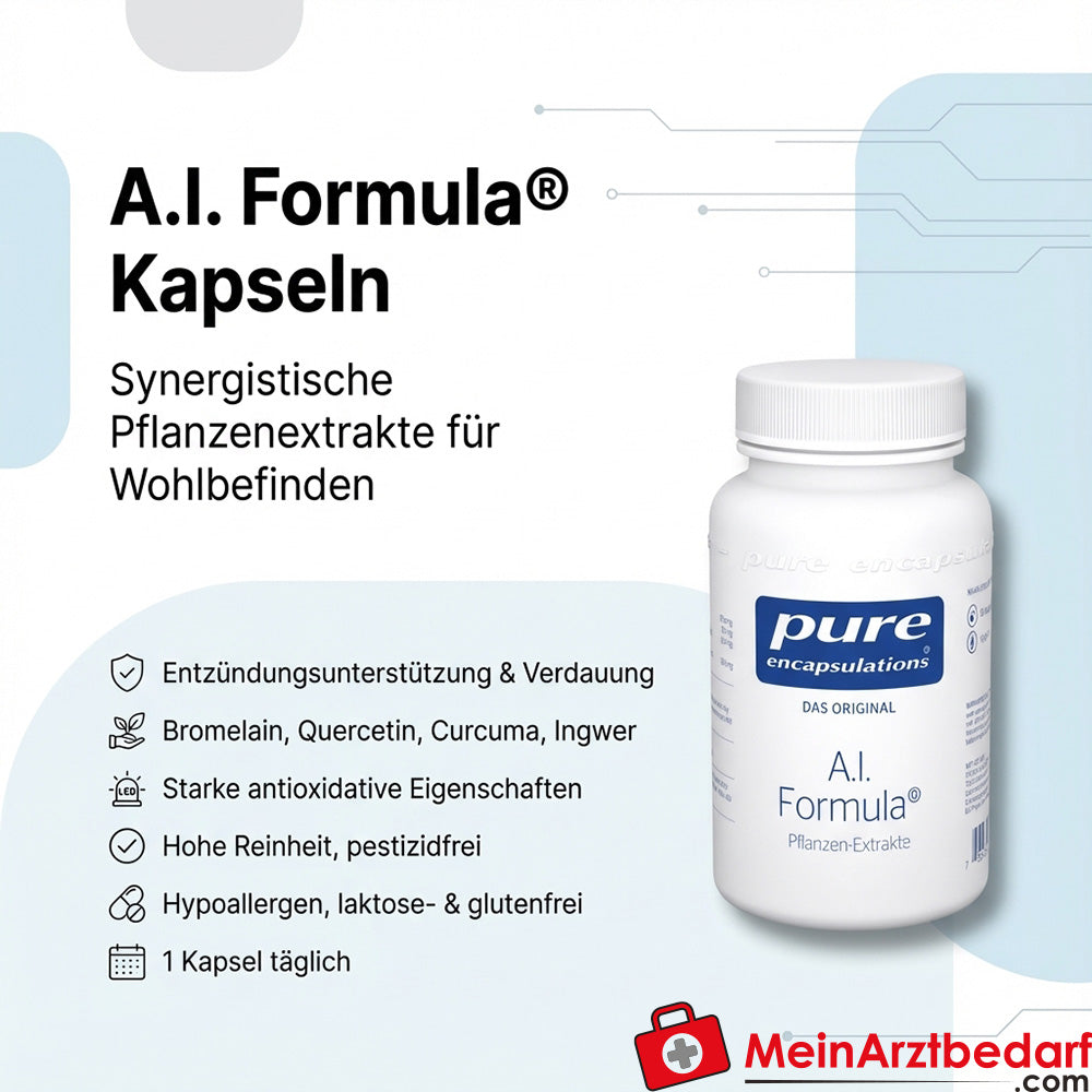 Pure Encapsulations A.I. Formula Capsule 60 Capsule Bromelina, Quercetina, Curcuma, Zenzero