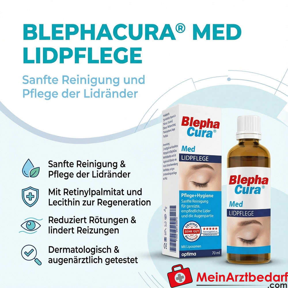 BlephaCura Med Suspension pour les paupières avec palmitate de rétinyle et lécithine 70 ml