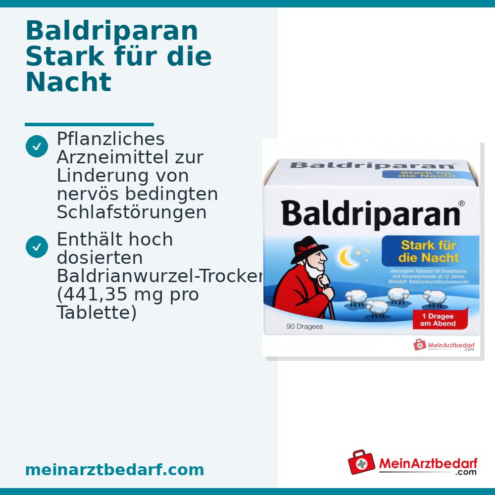 Baldriparan Fuerte para la noche 441,35 mg extracto seco de raíz de valeriana comprimidos recubiertos
