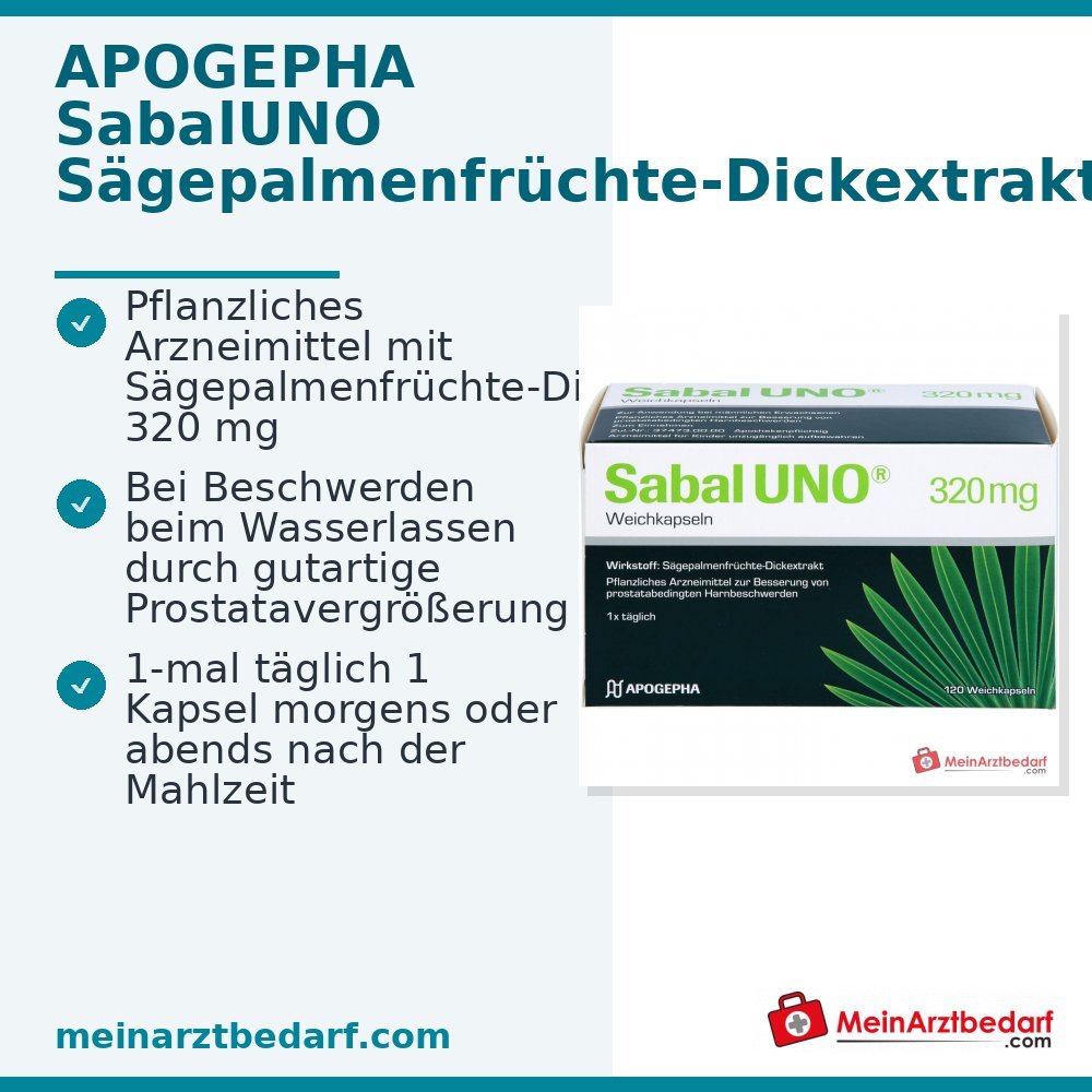 SabalUNO Extracto de sabal 320 mg cápsulas blandas 120 unidades