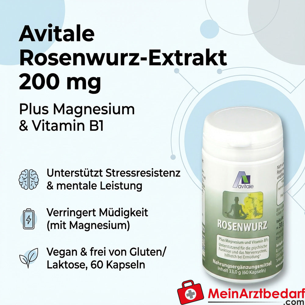 Avitale Rosenwurz-Extrakt 200 mg Kapseln 60 Stück