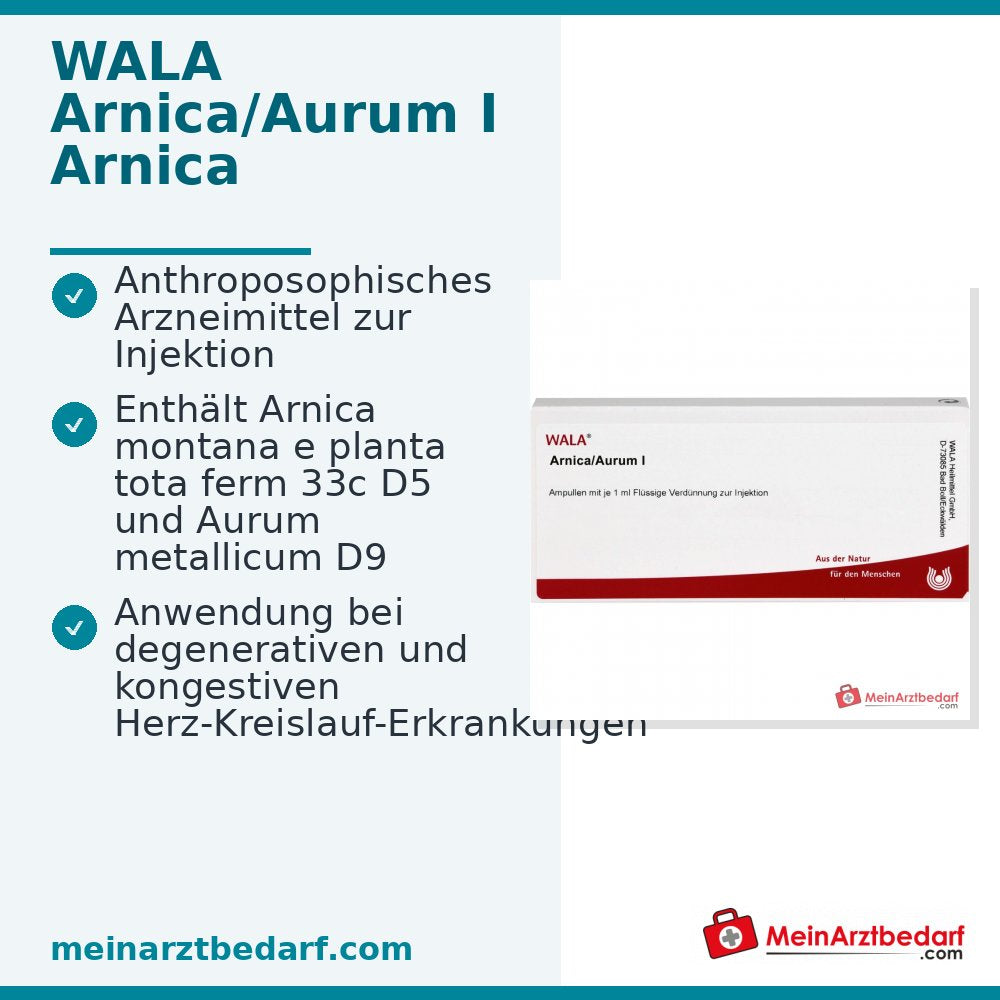 WALA Arnica/Aurum I Ampollas, 10 x 1 ml