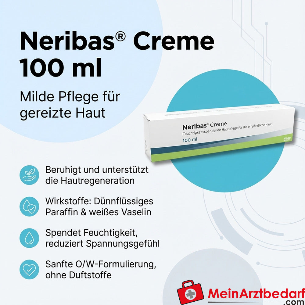 Neribas Crème Paraffine, Vaseline Crème 100 ml