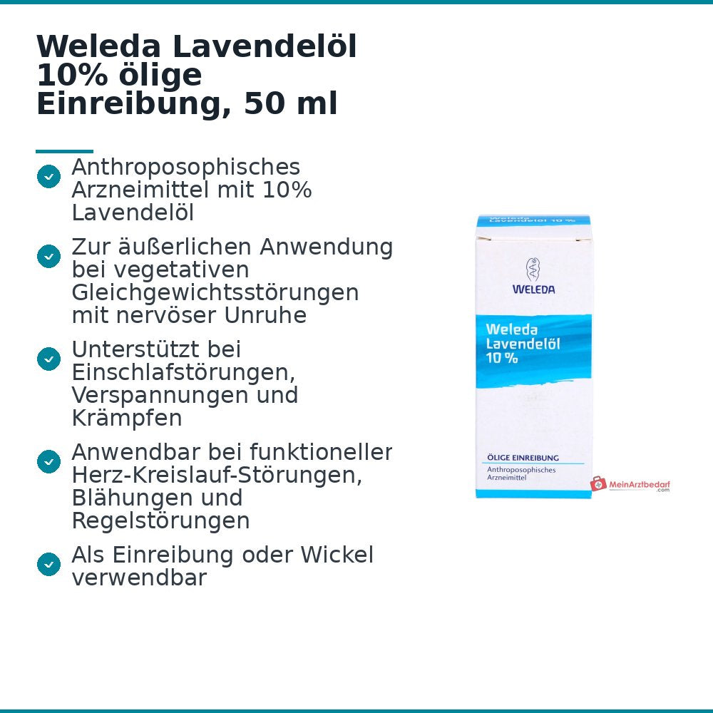 Weleda Lavendelöl 10% ölige Einreibung, 50 ml