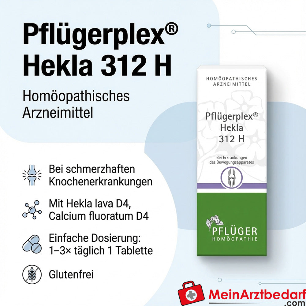 Pflügerplex Hekla 312 H Stillingia sylvatica D4, Hekla lava D4, Calcium fluoratum D4 Tabletten
