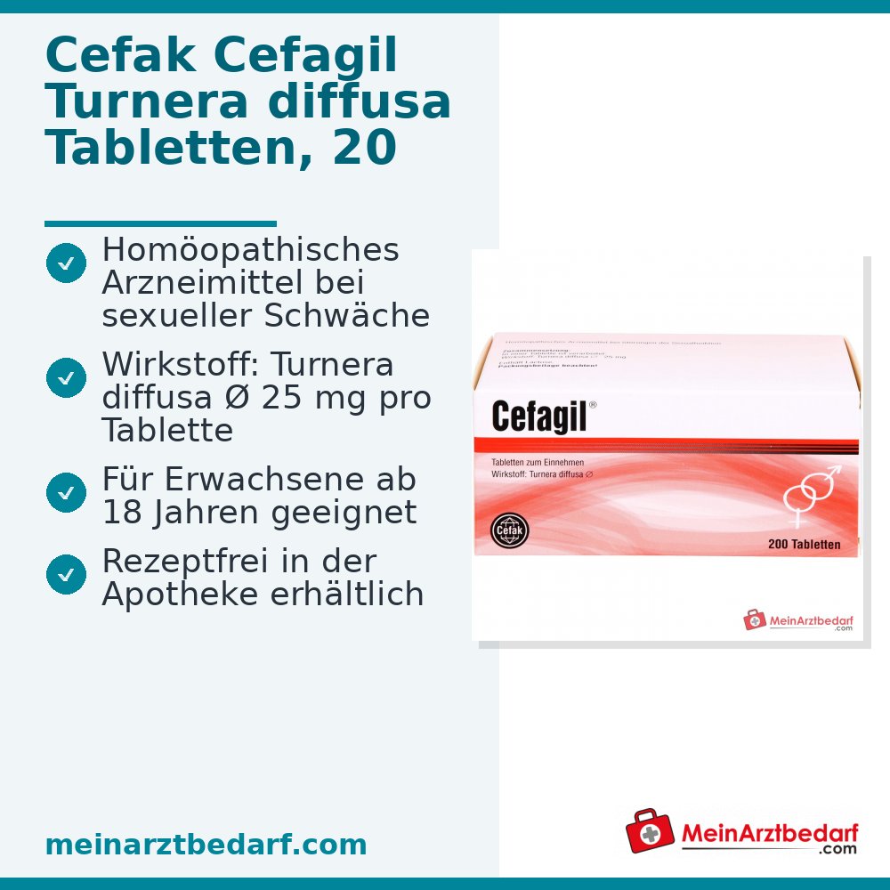 Cefagil tabletten 25 mg Turnera diffusa moedertinctuur