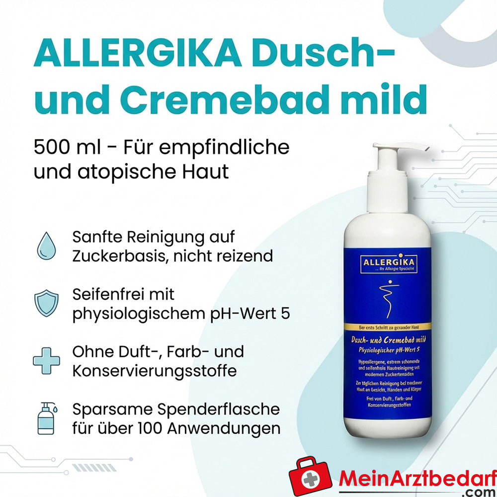 ALLERGIKA Dusch- und Cremebad mild 500 ml für empfindliche Haut