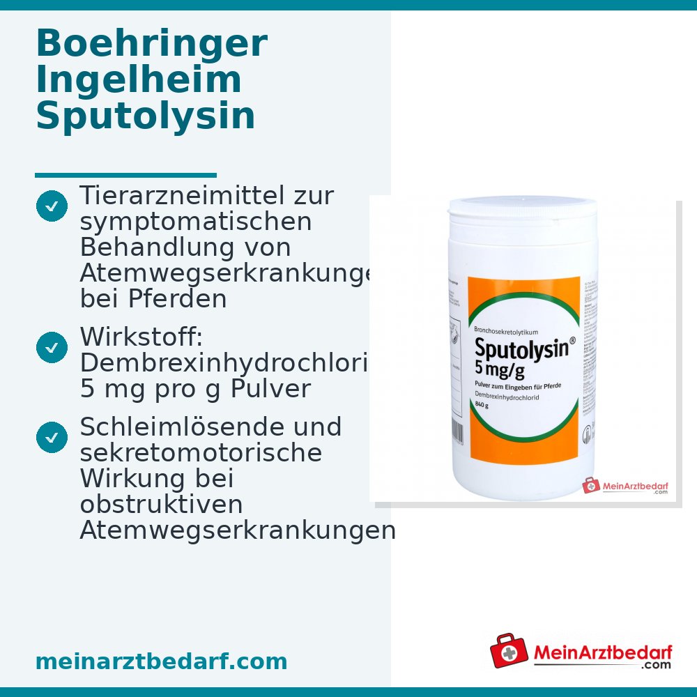 Sputolisina polvere veterinaria 5,0 mg di dembrexina cloridrato/g per cavalli 840 g