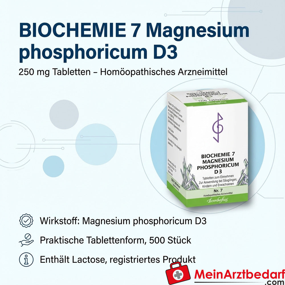 BIOCHEMIE 7 Magnesium Phosphoricum D3 250 mg tabletki 1 opakowanie