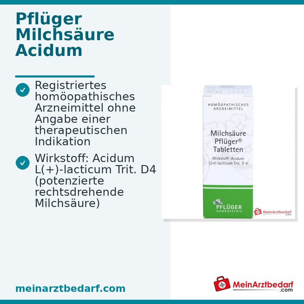 Pflüger Melkzuur Tabletten homeopathisch geneesmiddel
