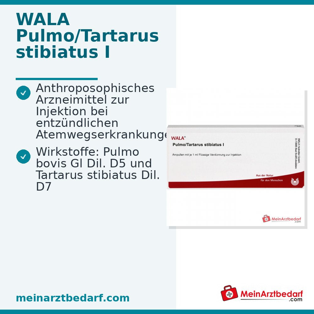 WALA Pulmo/Tartarus stibiatus I ampoules, 10 pièces