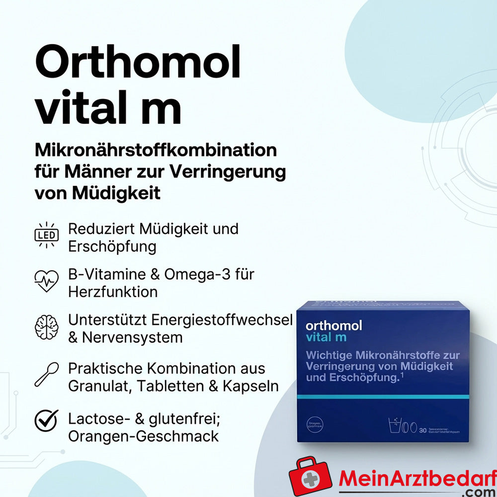 Orthomol Vital m multivitaminico con vitamine del gruppo B e omega-3 granuli/compresse/capsule 30 pz.