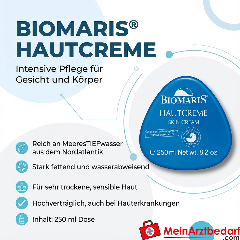 BIOMARIS Crema Pelle Tasca altamente grassa con crema marineTIEFwater 250 ml