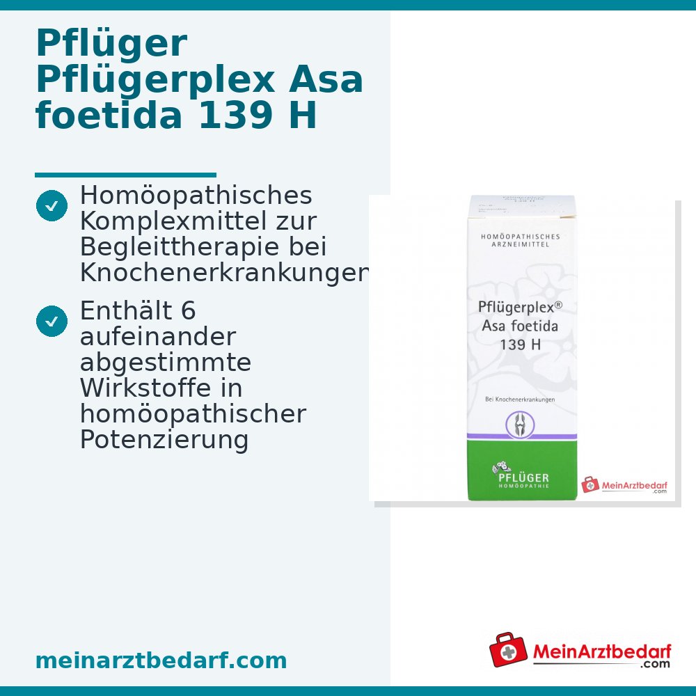 Pflügerplex Asa foetida 139 H gotas de medicamento homeopático, Asa foetida D4