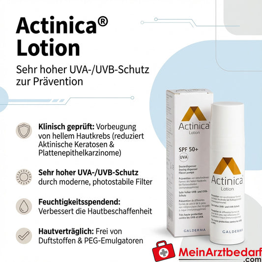 Lotion Actinica avec avobenzone, bisoctrizol et bemotrizinol, distributeur 80 g