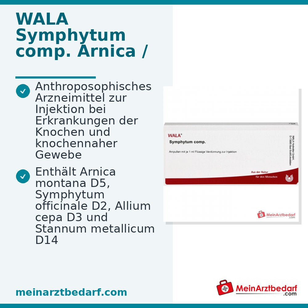 WALA Symphytum comp. Ampollas, 10 unidades.