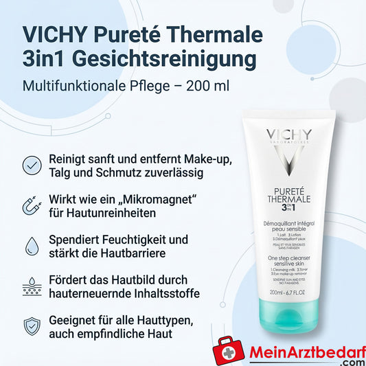 Vichy Pureté Thermale 3in1 Gesichtsreinigung 200 ml