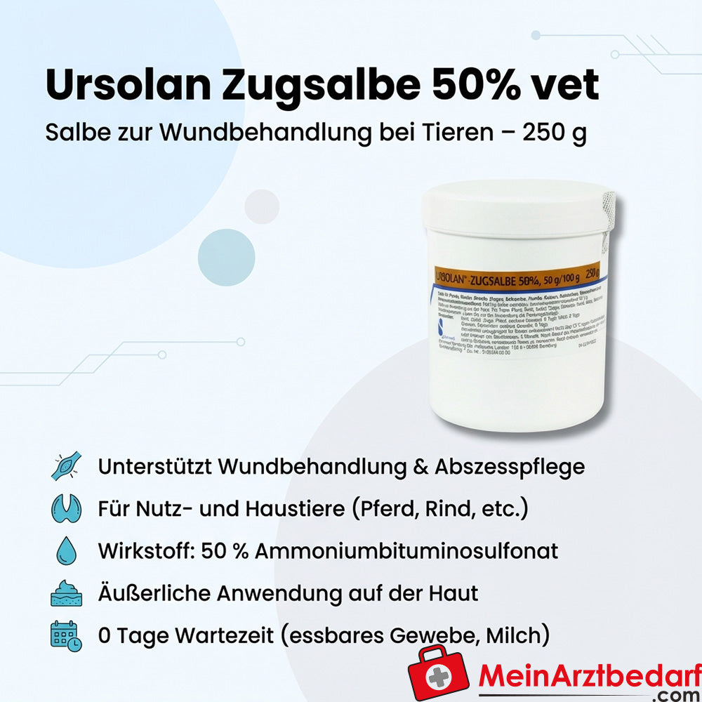 Ursolan Zugsalbe 50% vet 250 g