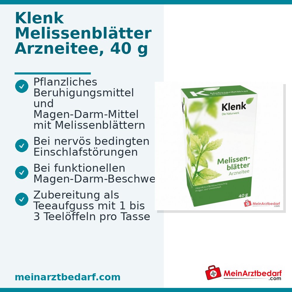 Klenk Melissenblätter Tee 1000 mg Teeaufguss