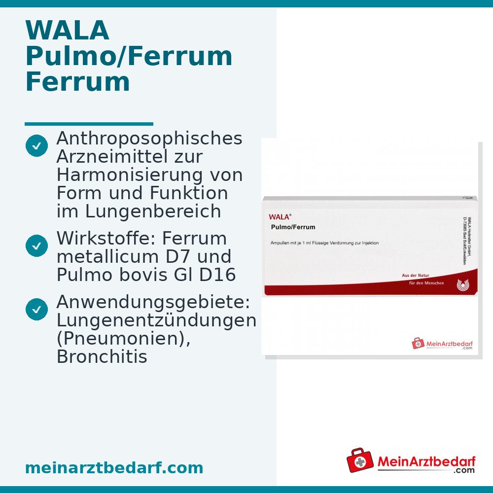 Ampoules WALA Pulmo/Ferrum, 10 x 1 ml