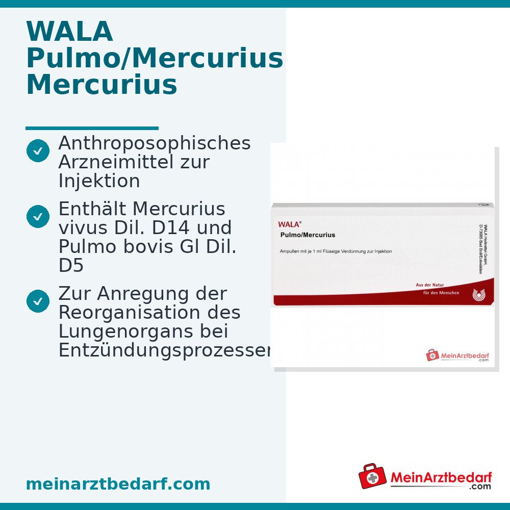 WALA Pulmo/Mercurius ampoules, 10 x 1 ml