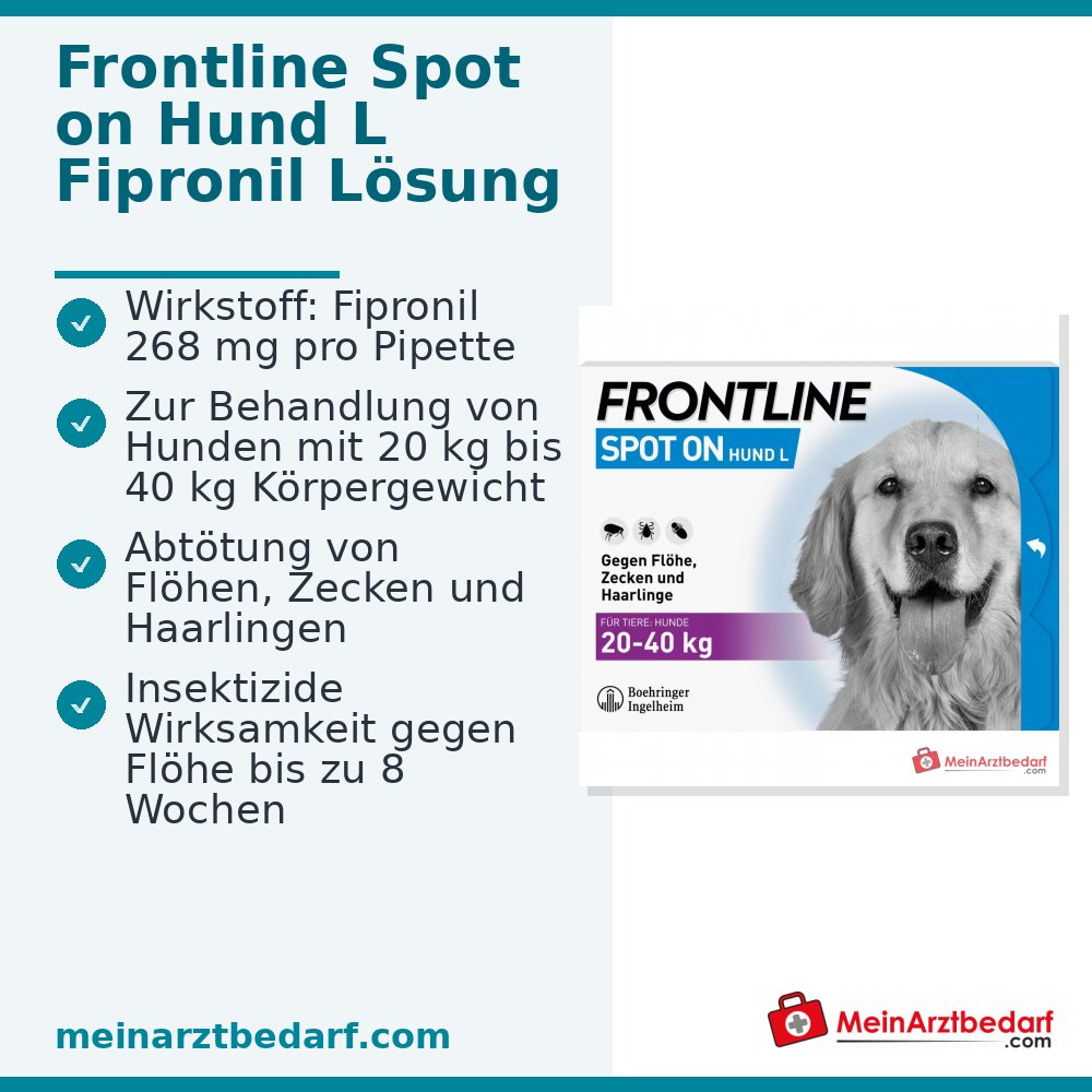 Frontline Spot On H40 Fipronil pipety 6 sztuk