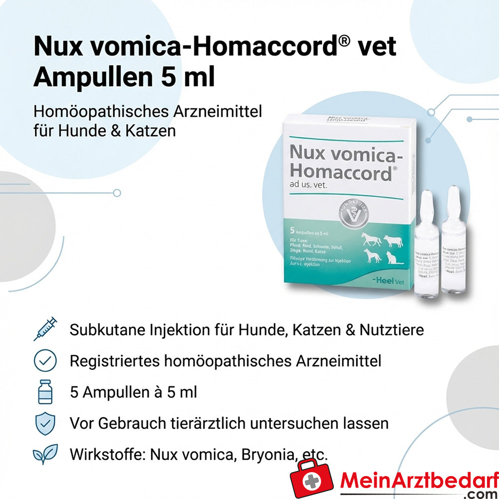 Nux vomica homaccord vet 5 St
