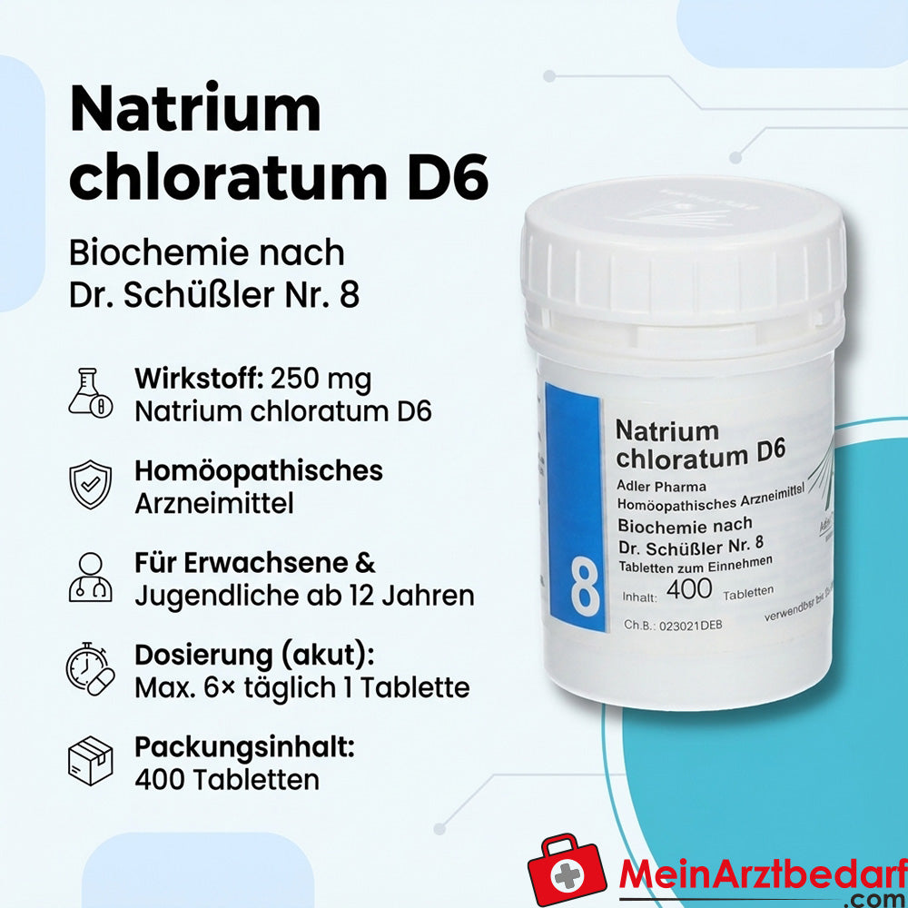 Adler Pharma Natrium chloratum D6 250 mg Tabletten