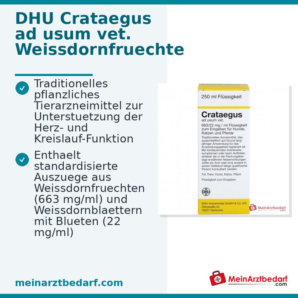 Crataegus ad usum vet extracto de espino gotas 250 ml para perros gatos caballos