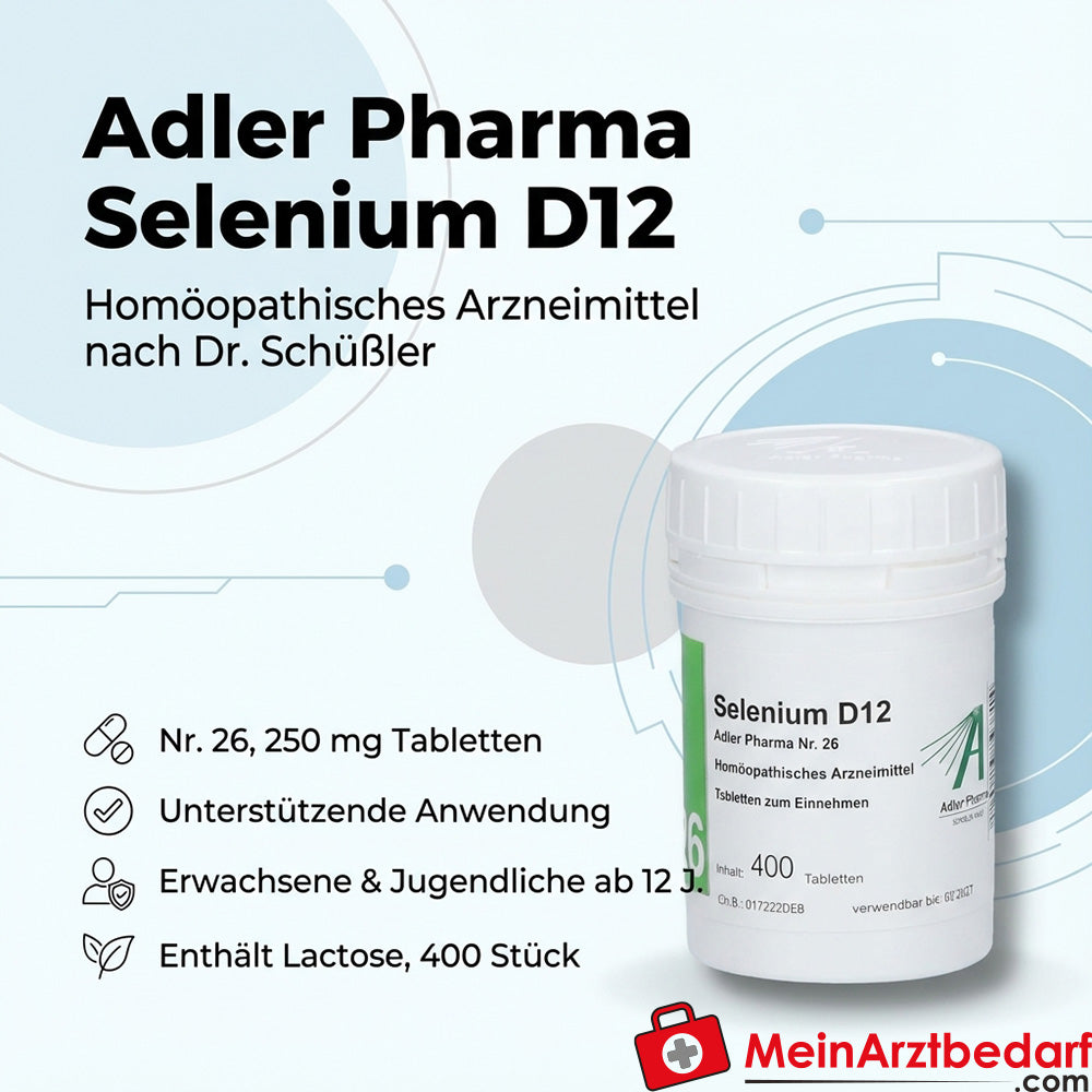 Adler Pharma Sélénium D12 Nr. 26 250 mg Comprimés