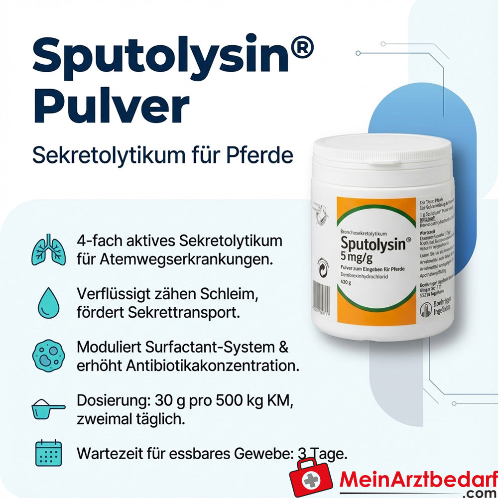 Polvo de esputolisina Clorhidrato de dembrexina 5 mg/g 420 g