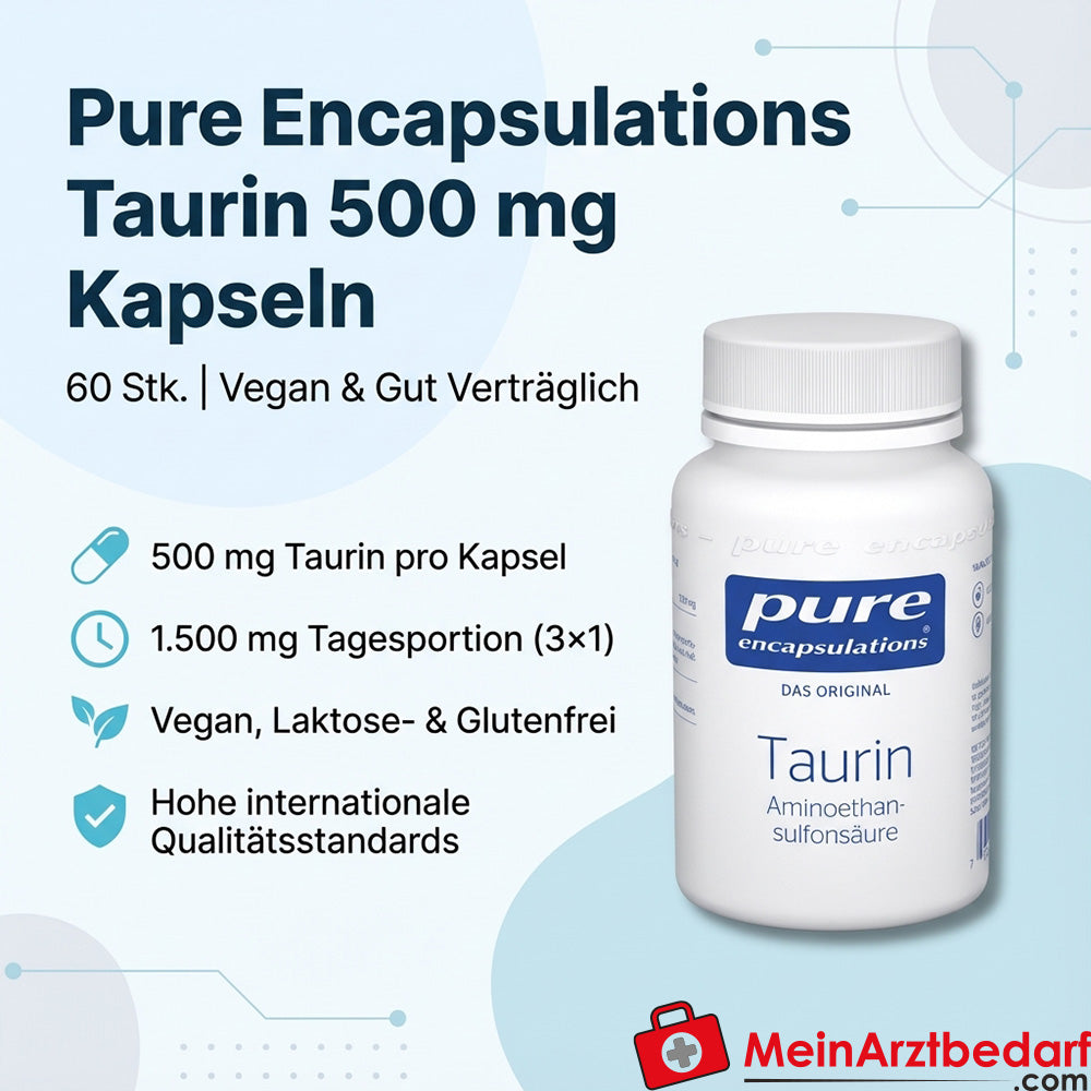 Pure Encapsulations Taurin 500 mg Kapseln 60 Stück