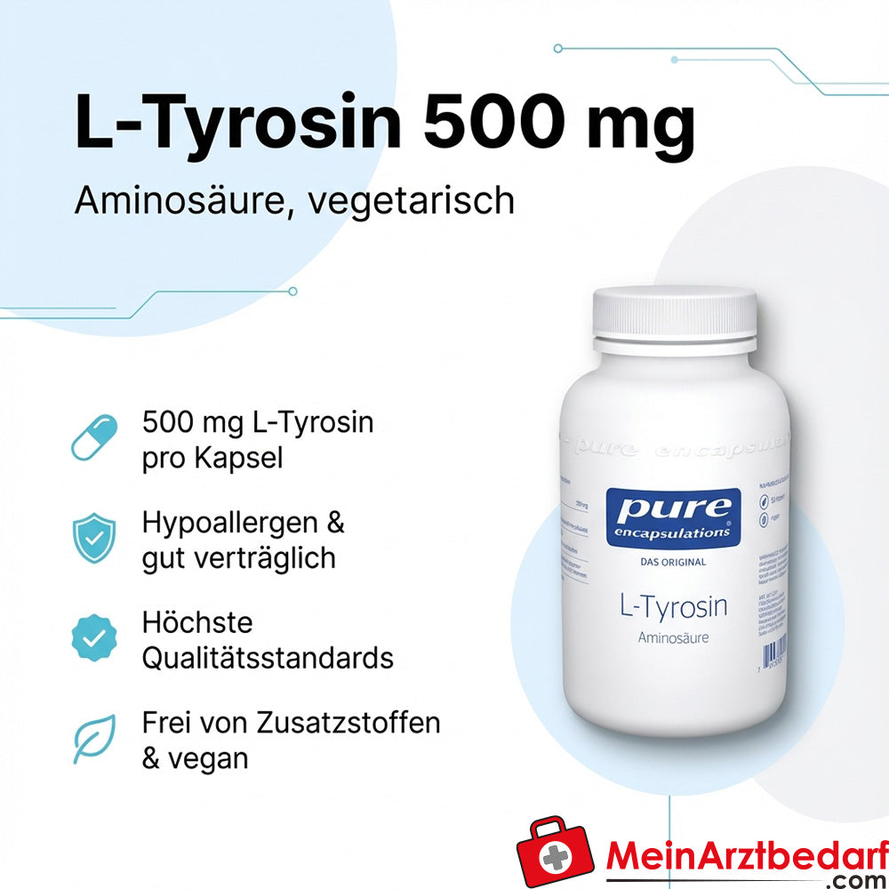 Pure Encapsulations L-Tyrosine 500 mg Capsules 90 Capsules