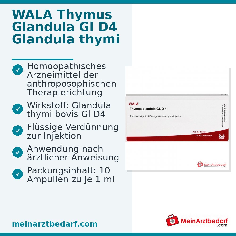 WALA Thymus Glandula Gl D4 , 10 x 1 ml Ampullen