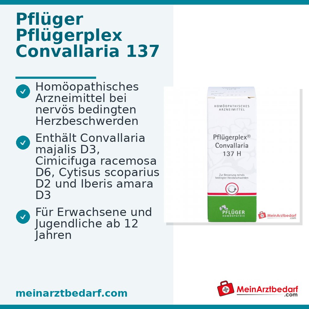 Pflügerplex Convallaria 137 H druppels homeopathisch geneesmiddel met Convallaria majalis D3