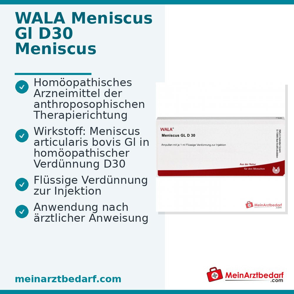 WALA Meniscus Gl D30 Ampullen, 10 x 1 ml