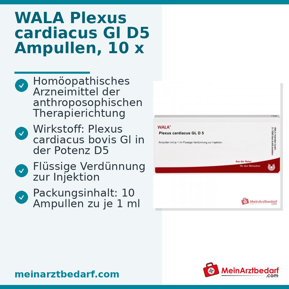 WALA Plexus cardiacus Gl D5 Ampullen, 10 x 1 ml