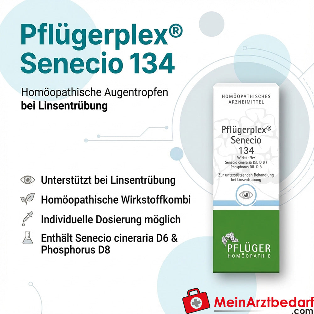 Pflügerplex Senecio 134 krople Senecio cineraria D6 i Phosphorus D8 10 g
