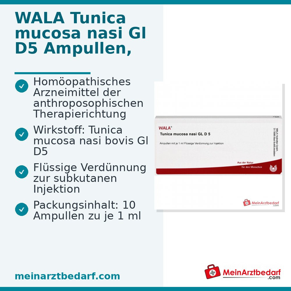 WALA Tunica mucosa nasi Gl D5 Ampoules, 10 x 1 ml
