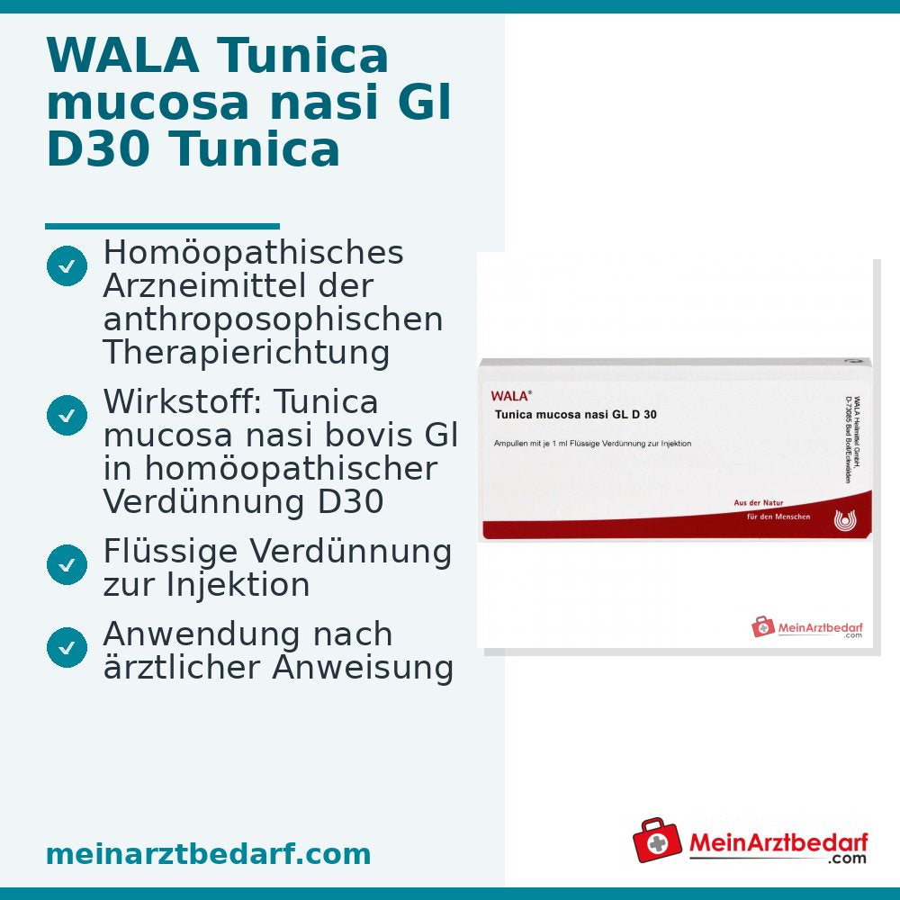 WALA Tunica mucosa nasi Gl D30 Ampoules, 10 x 1 ml