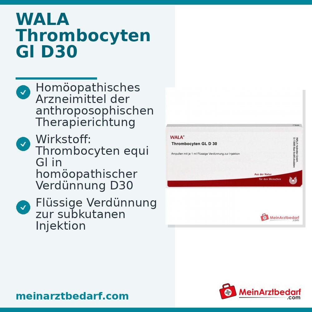 WALA Thrombocyten Gl D30 Thrombocyten equi Ampullen, 10 x 1 ml