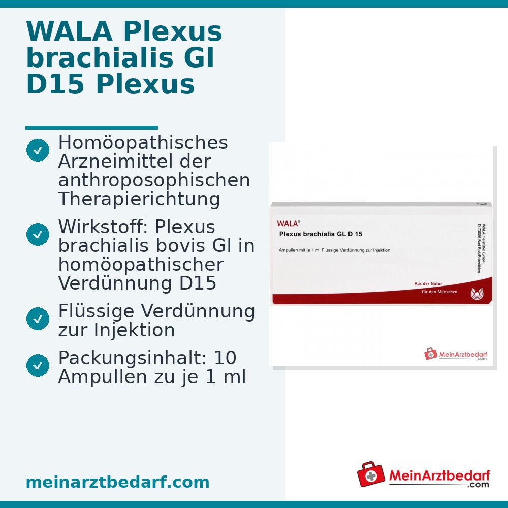 WALA Plexus brachialis Gl D15 Plexus brachialis bovis Ampullen, 10 x 1 ml