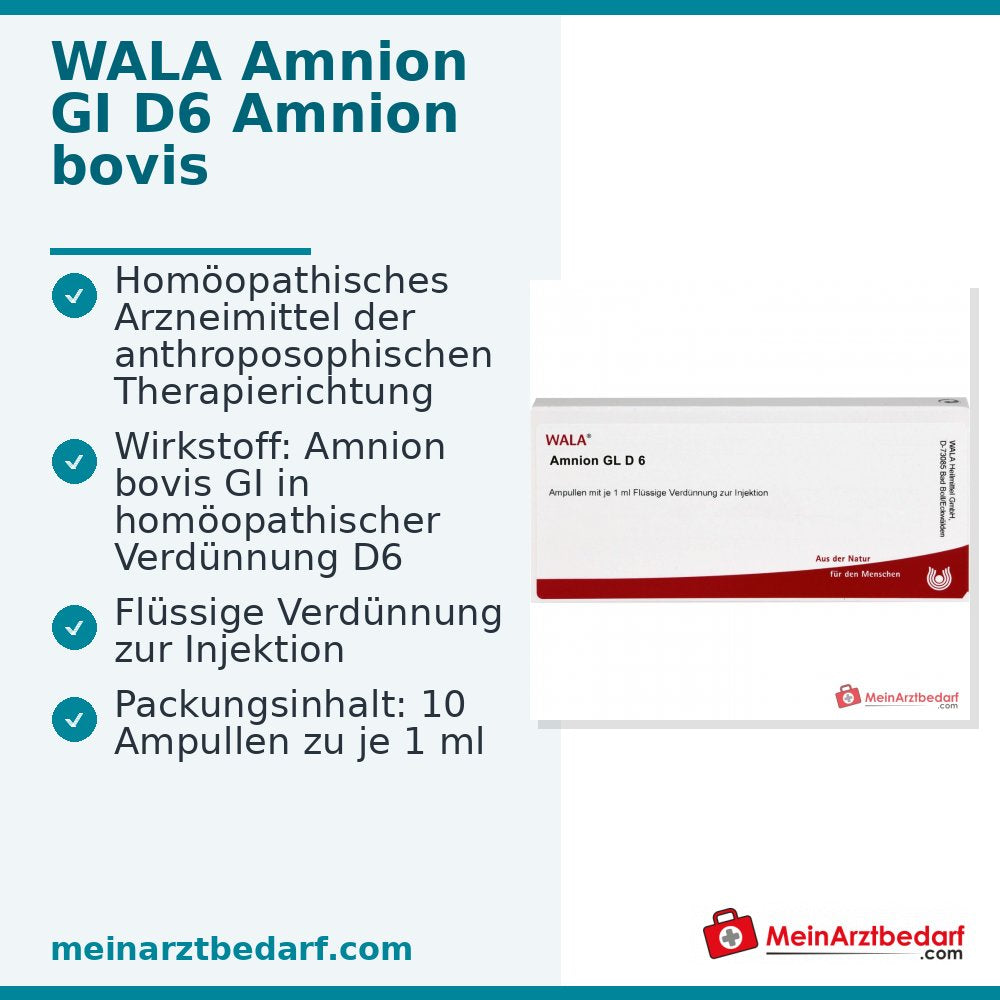WALA Amnion GI D6 Amnion bovis Ampullen, 10 x 1 ml