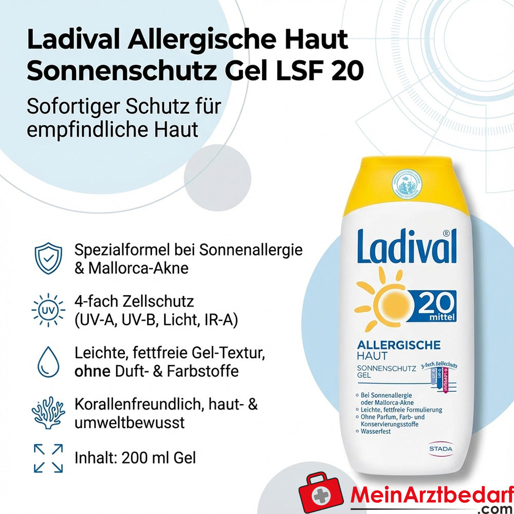 Ladival Allergische Haut Sonnenschutz Gel LSF 20 200 ml