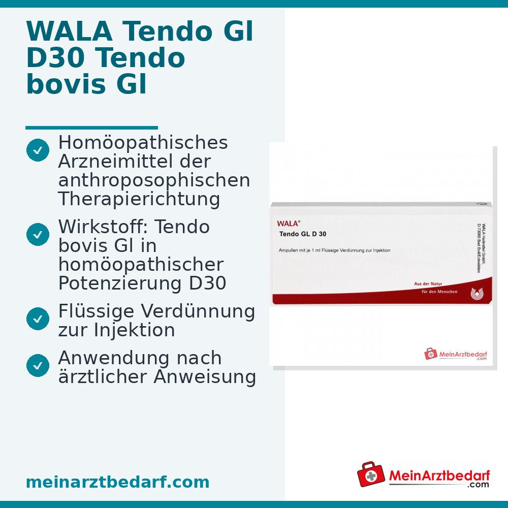 WALA Tendo Gl D30 Tendo bovis Gl Ampullen, 10 St.