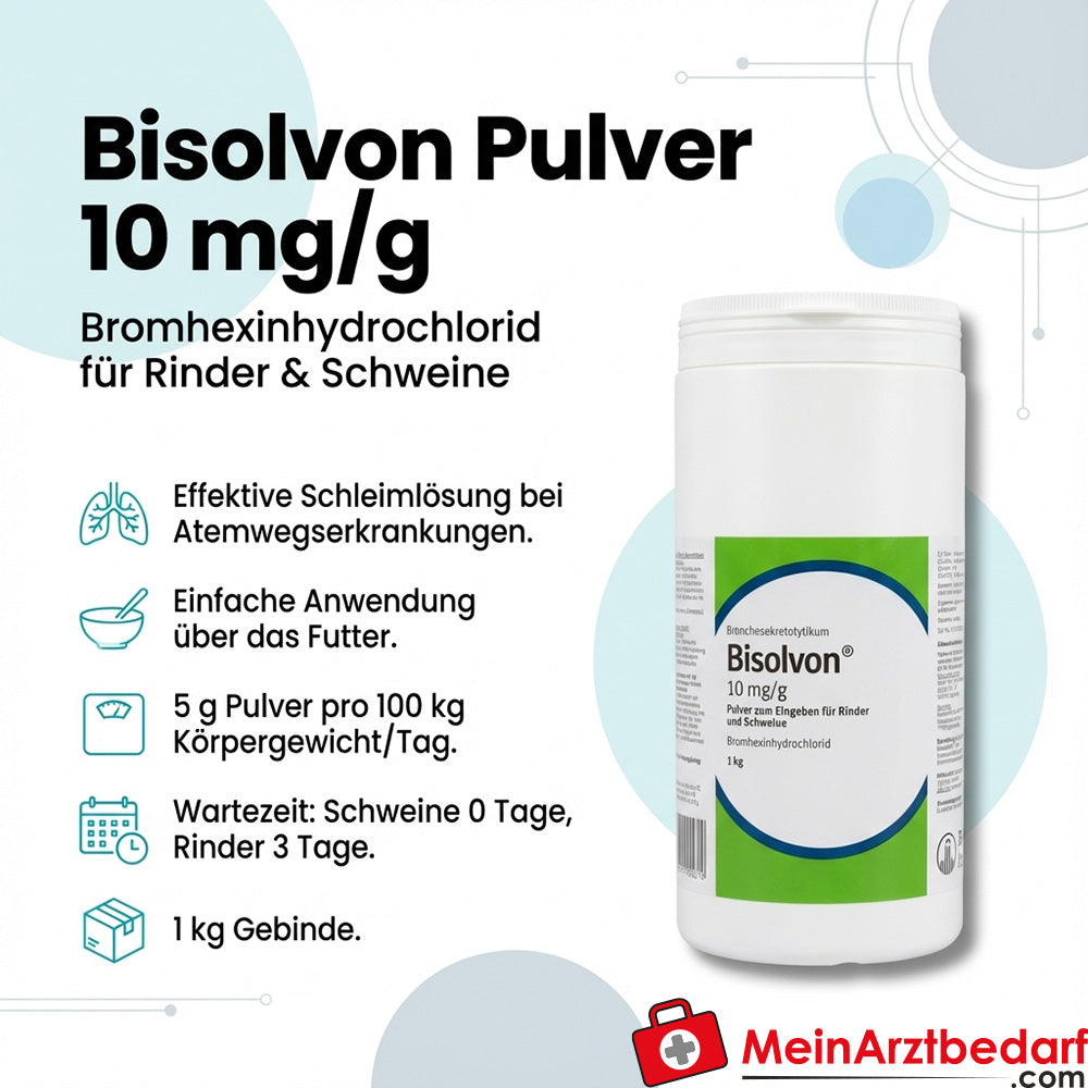 Bisolvon polvo clorhidrato de bromhexina 10 mg/g para alimentación 1000 g