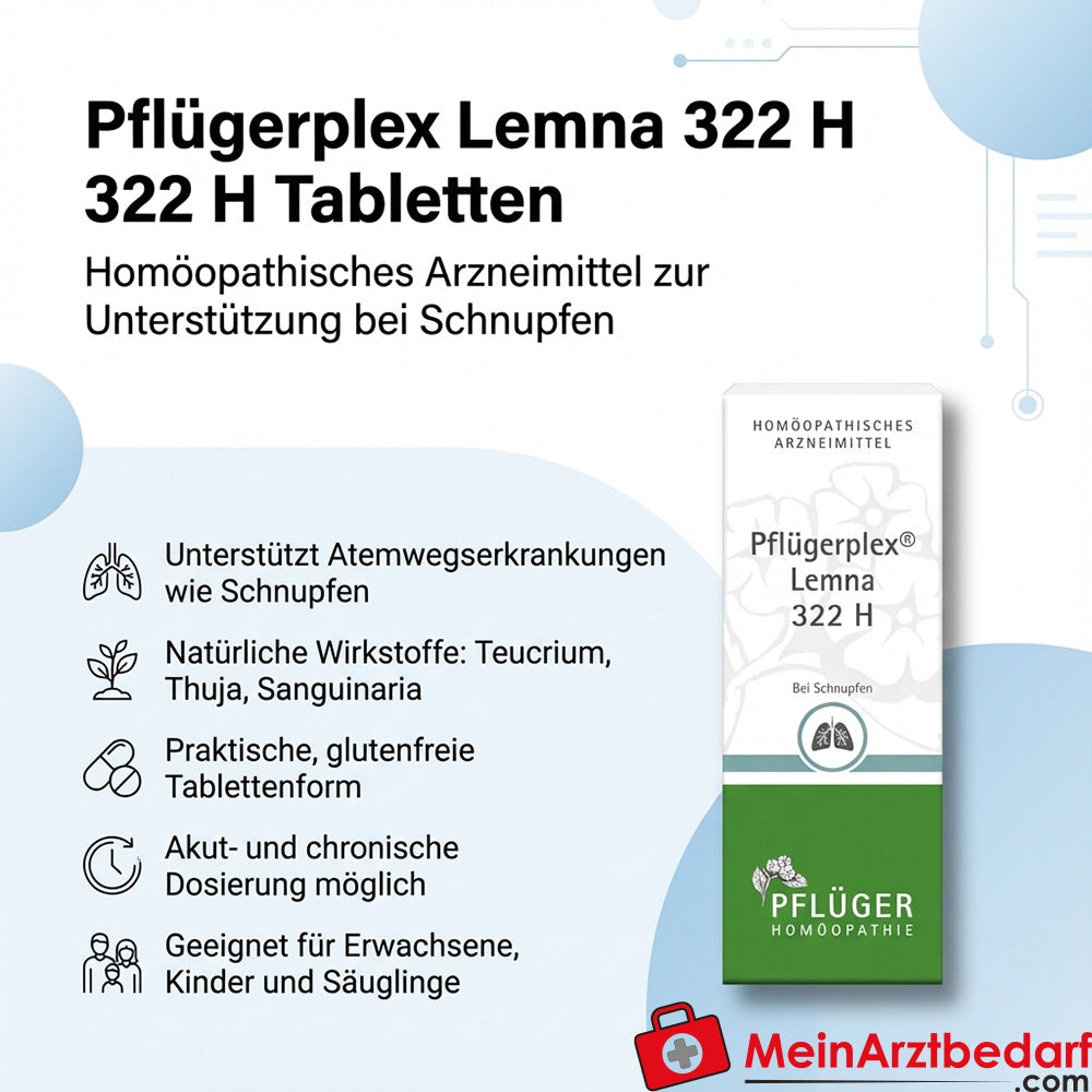 Pflügerplex Lemna 322 H homöopathisches Arzneimittel Tabletten